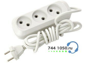 Удлинитель с трехместной розеткой шнур 10 м 20 IP SV-008-10