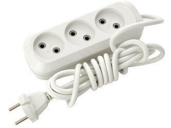 Удлинитель с трехместной розеткой шнур 2 м 20 IP SV-008-2