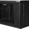 Шкаф настенный 19" 9U 600x350x501 GYDERS GDR-96035B стеклянная дверь черный