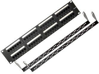 Патч-панель 19" с задним органайзером, 2U 48 портов RJ45 8P8C категория 5е, 110 IDC SINELLS MFG-6852110