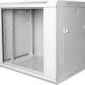 Шкаф настенный 19 6U 600x350x368 GYDERS GDR-66035G, стеклянная дверь серый