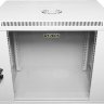 Шкаф настенный 19 6U 600x350x368 GYDERS GDR-66035G, стеклянная дверь серый