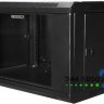 Шкаф настенный 19 дюймов 6U 600х350х368 GYDERS GDR-66035B, стеклянная дверь черный